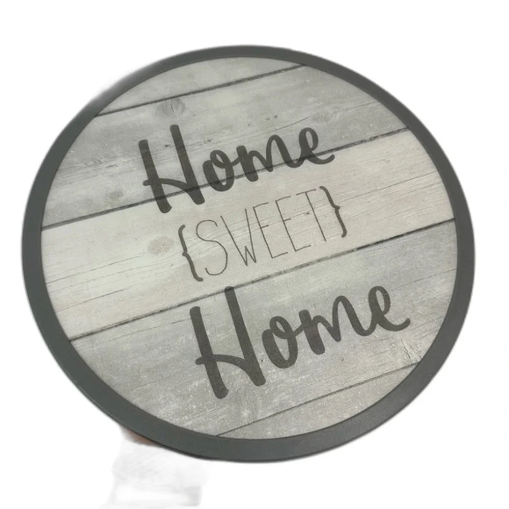Home Sweet Home Rustic Farmhouse Spinnable Decor Decal Piece Wood Sign